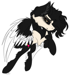 Size: 3499x3817 | Tagged: safe, artist:beamybutt, derpibooru import, oc, oc only, pegasus, pony, black sclera, coat markings, colored wings, ear fluff, ears, eyelashes, female, mare, pegasus oc, simple background, smiling, socks (coat marking), transparent background, two toned wings, wings