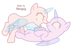 Size: 1354x918 | Tagged: safe, artist:klewgcg, derpibooru import, oc, oc only, alicorn, pony, alicorn oc, angry, bald, base, cheek squish, duo, ears, eyelashes, female, floppy ears, horn, mare, open mouth, raised hoof, raised leg, simple background, squishy cheeks, transparent background, wings