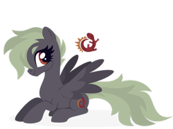 Size: 1920x1431 | Tagged: safe, artist:kabuvee, derpibooru import, oc, oc only, oc:lizard, pegasus, pony, female, lying down, mare, prone, simple background, solo, transparent background