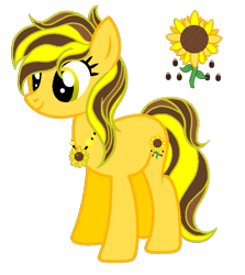 Size: 685x769 | Tagged: safe, artist:madlilon2051, derpibooru import, oc, oc only, earth pony, pony, base used, earth pony oc, eyelashes, female, flower, jewelry, mare, necklace, simple background, smiling, solo, sunflower, transparent background