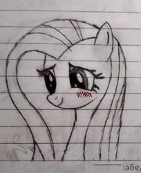 Size: 1638x2005 | Tagged: safe, artist:joenoba, derpibooru import, fluttershy, pony, lined paper, solo