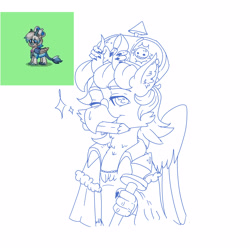 Size: 5000x5000 | Tagged: safe, artist:xasslash, derpibooru import, oc, oc only, oc:flynn the icecold, griffon, cape, clothes, crown, crystal, halloween, hand, holiday, jewelry, regalia, sketch, solo, staff