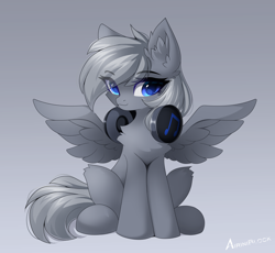 Size: 5424x5000 | Tagged: safe, artist:airiniblock, derpibooru import, oc, oc only, pegasus, headphones, rcf community