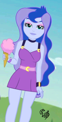 Size: 736x1449 | Tagged: safe, artist:flutteryaylove, derpibooru import, edit, edited screencap, screencap, princess luna, vice principal luna, equestria girls, clothes, dress, female, smiling