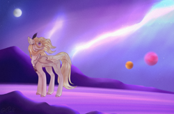 Size: 1276x838 | Tagged: safe, artist:pokaparida, derpibooru import, oc, oc:mrochina, pegasus, pony, female, mare, moon, solo