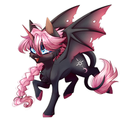 Size: 2286x2178 | Tagged: safe, artist:honeybbear, derpibooru import, oc, oc:serenade, alicorn, bat pony, bat pony alicorn, pony, bat wings, horn, male, simple background, solo, stallion, transparent background, wings