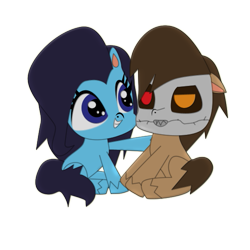 Size: 567x567 | Tagged: safe, artist:malimalisisima, derpibooru import, oc, oc only, oc:estevangel, oc:silvernaqua, earth pony, my little pony: pony life, silvangel, simple background, transparent background