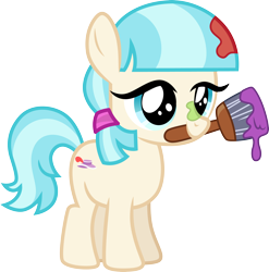 Size: 3000x3034 | Tagged: safe, artist:cloudyglow, derpibooru import, coco pommel, earth pony, pony, made in manehattan, .ai available, cocobetes, cute, female, filly, foal, high res, simple background, solo, transparent background, vector