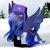 Size: 1000x1000 | Tagged: safe, artist:livitoza, derpibooru import, princess luna, alicorn, pony, female, hat, looking at you, mare, snow, solo, ushanka