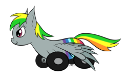 Size: 1392x866 | Tagged: safe, artist:wapamario63, oc, oc only, oc:wheely bopper, pegasus, pony, fast, female, flat colors, mare, simple background, solo, spread wings, transparent background, wheelpone, wings