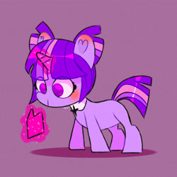 Size: 3738x3738 | Tagged: safe, artist:tokkii, derpibooru import, twilight sparkle, unicorn twilight, pony, unicorn, g4, adorable face, alternate hairstyle, blushing, book, cute, cutie mark, female, filly, filly twilight sparkle, foal, heart ears, magic, mare, no pupils, pigtails, smiling, sparkles, twiabetes, twily, uniform, younger