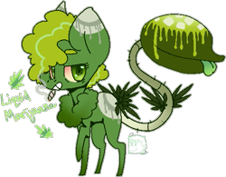 Size: 525x409 | Tagged: safe, artist:viking3ggs, derpibooru import, oc, oc only, monster pony, original species, plant pony, pony, augmented, augmented tail, base used, drugs, high, joint, marijuana, plant, raised hoof, raised leg, simple background, smoking, tail, transparent background