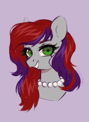 Size: 1026x1418 | Tagged: safe, derpibooru import, oc, oc only, oc:evening prose, pegasus, female, freckles, jewelry, mare, necklace, pearl necklace