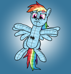 Size: 1920x1997 | Tagged: safe, artist:wolvinof, derpibooru import, rainbow dash, inflatable pony, pegasus, air nozzle, angry, annoyed, cross-popping veins, deflated, deflation, disgruntled, flattened, frown, inflatable, pool toy, simple background, vector, vector trace, vein bulge