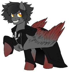 Size: 1659x1727 | Tagged: safe, artist:not-ordinary-pony, derpibooru import, pegasus, fanfic:kingdom hearts of harmony, commission, kingdom hearts, kingdom hearts of harmony, male, organization xiii, stallion, vanitas