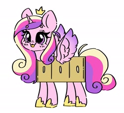 Size: 2250x2039 | Tagged: safe, artist:madkadd, derpibooru import, princess cadance, alicorn, pony, eyelashes, female, hoof shoes, horn, mare, mi amore credenza, simple background, smiling, solo, white background, wings