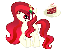 Size: 799x649 | Tagged: safe, artist:madlilon2051, derpibooru import, oc, oc only, earth pony, pony, base used, bow, cake, earth pony oc, eyelashes, female, food, hair bow, mare, simple background, smiling, solo, transparent background