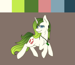 Size: 873x753 | Tagged: safe, artist:herusann, derpibooru import, oc, oc only, pony, unicorn, abstract background, horn, jewelry, looking back, necklace, smiling, solo, unicorn oc