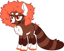 Size: 2930x2344 | Tagged: safe, artist:kurosawakuro, derpibooru import, oc, red panda, red panda pony, base used, female, mare, simple background, solo, transparent background