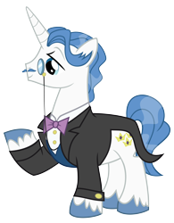 Size: 3000x3850 | Tagged: safe, artist:the smiling pony, derpibooru import, fancypants, pony, unicorn, blue eyes, blue mane, blue tail, full body, high res, horn, male, show accurate, simple background, smiling, solo, stallion, standing, tail, transparent background, unshorn fetlocks, vector