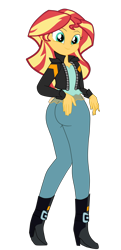 Size: 2254x4654 | Tagged: safe, artist:gmaplay, derpibooru import, sunset shimmer, equestria girls, bunset shimmer, butt, seductive, seductive look, seductive pose, solo