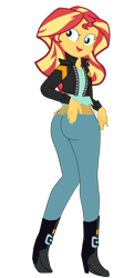 Size: 2254x4654 | Tagged: safe, artist:gmaplay, derpibooru import, sunset shimmer, equestria girls, bunset shimmer, butt, seductive, seductive look, seductive pose, solo