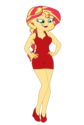 Size: 2435x3654 | Tagged: safe, artist:gmaplay, derpibooru import, sunset shimmer, oc, oc:sunrise shimmer, equestria girls, solo