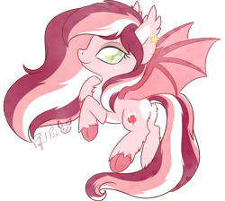 Size: 2580x2312 | Tagged: safe, artist:piichu-pi, derpibooru import, oc, oc:sugar lust, bat pony, pony, chibi, female, mare, simple background, solo, transparent background