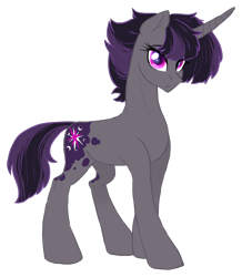 Size: 1490x1706 | Tagged: safe, artist:not-ordinary-pony, derpibooru exclusive, derpibooru import, oc, oc only, oc:midnight light, unicorn, 2022 community collab, derpibooru community collaboration, female, mare, simple background, solo, transparent background