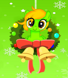 Size: 700x800 | Tagged: safe, artist:pupkinbases, derpibooru import, oc, oc:lemon green, pony, christmas, female, food, holiday, lemon, mare, sakyratyan