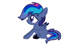 Size: 1280x800 | Tagged: safe, artist:naturajellyfish, derpibooru import, oc, oc only, oc:blizzard night, pegasus, female, filly, foal, magical lesbian spawn, offspring, parent:princess luna, parent:rainbow dash, parents:lunadash, simple background, solo, transparent background, transparent hair