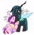 Size: 876x906 | Tagged: safe, artist:redxbacon, derpibooru import, princess cadance, queen chrysalis, alicorn, changeling, changeling queen, pony, blushing, cadalis, changeling feeding, eyes closed, female, force feeding, gritted teeth, heart, infidelity, kissing, lesbian, looking away, looking to side, looking to the right, mare, princess cheatdance, shipping, simple background, white background