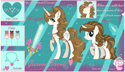 Size: 3223x1860 | Tagged: safe, artist:gihhbloonde, derpibooru import, oc, oc only, oc:gihh bloonde, unicorn, base used, clothes, eyelashes, female, horn, raised hoof, raised leg, reference sheet, smiling, unicorn oc