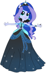 Size: 345x549 | Tagged: safe, artist:gihhbloonde, derpibooru import, princess luna, equestria girls, base used, clothes, dress, eyelashes, female, high heels, ponied up, shoes, simple background, transparent background