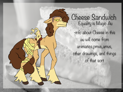 Size: 2048x1536 | Tagged: safe, artist:iizda, derpibooru import, cheese sandwich, earth pony, pony, frown, male, solo, stallion