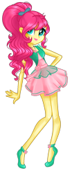 Size: 604x1452 | Tagged: safe, artist:gihhbloonde, derpibooru import, oc, oc only, equestria girls, base used, clothes, eyelashes, female, hand on hip, high heels, lipstick, shoes, simple background, skirt, smiling, solo, transparent background