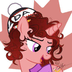 Size: 2000x2000 | Tagged: safe, artist:kaitykat117, derpibooru import, oc, oc only, oc:paige scribble(kaitykat), unicorn, base used, canada, maple leaf, simple background, solo, transparent background, vector