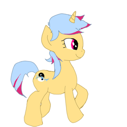 Size: 2000x2000 | Tagged: safe, artist:discocade, derpibooru import, oc, oc only, oc:galaxy chaos, unicorn, 2022 community collab, derpibooru community collaboration, female, simple background, solo, white background