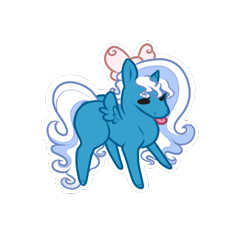 Size: 577x563 | Tagged: safe, artist:cyrinthia, derpibooru import, oc, oc:fleurbelle, alicorn, pony, chibi, female, mare, simple background, solo, tongue, tongue out, transparent background