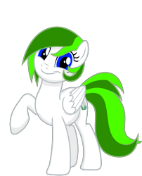 Size: 4032x5000 | Tagged: safe, artist:dtavs.exe, oc, oc only, oc:flor de izote(izzi), pegasus, pony, dreamworks face, female, looking at you, mare, pegasus oc, raised leg, show accurate, simple background, smiling, smiling at you, transparent background