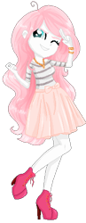 Size: 198x508 | Tagged: safe, artist:gihhbloonde, derpibooru import, oc, oc only, equestria girls, base used, clothes, eyelashes, female, grin, high heels, makeup, one eye closed, shoes, simple background, skirt, smiling, solo, transparent background, wink