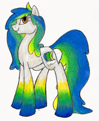 Size: 969x1183 | Tagged: safe, artist:ask-y, derpibooru import, oc, oc only, earth pony, pony, earth pony oc, eyelashes, simple background, smiling, traditional art, white background