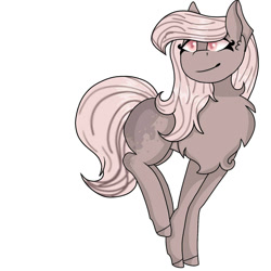 Size: 1500x1500 | Tagged: safe, artist:teonnakatztkgs, derpibooru import, oc, oc only, earth pony, pony, chest fluff, earth pony oc, eyelashes, female, mare, signature, simple background, solo, white background