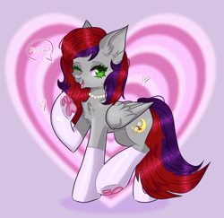 Size: 1814x1760 | Tagged: safe, artist:agniabelskaa, derpibooru import, oc, oc only, oc:evening prose, pegasus, pony, cat paws, chest fluff, clothes, female, freckles, jewelry, mare, necklace, one eye closed, pearl necklace, socks, wink
