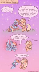 Size: 524x960 | Tagged: safe, artist:flutterberrypie, derpibooru import, applejack, rainbow dash, earth pony, pegasus, pony, appledash, comic, cute, dashabetes, female, jackabetes, lesbian, shipping