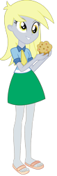 Size: 583x1768 | Tagged: artist needed, safe, derpibooru import, derpy hooves, equestria girls, clothes, dress, feet, female, food, muffin, sandals, show accurate, simple background, solo, transparent background, vector