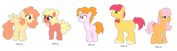 Size: 2000x575 | Tagged: safe, artist:tragedy-kaz, derpibooru import, oc, oc only, earth pony, pegasus, pony, base used, bowtie, eyelashes, female, frown, magical lesbian spawn, male, mare, offspring, parent:applejack, parent:pinkie pie, parents:applepie, pegasus oc, raised hoof, raised leg, simple background, stallion, transparent background, wings