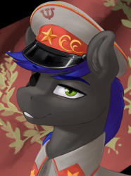 Size: 2496x3360 | Tagged: safe, artist:kelkessel, derpibooru import, oc, oc only, pony, equestria at war mod, bust, clothes, military uniform, portrait, uniform