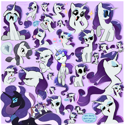 Size: 2500x2500 | Tagged: safe, artist:syrupyyy, derpibooru import, nightmare rarity, rarity, tom, pony, seapony (g4), unicorn, alternate hairstyle, collage, commonity, crying, cute, discorded, drool, element of generosity, eyes closed, eyeshadow, female, filly, filly rarity, foal, makeup, mare, marshmelodrama, meme, multeity, open mouth, raribetes, rarity being rarity, running makeup, sad, seaponified, seapony rarity, sleep mask, solo, species swap, sunglasses, you clearly don't own an air fryer, younger