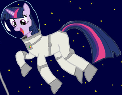 Size: 1154x901 | Tagged: safe, artist:red-brick-1, derpibooru import, twilight sparkle, unicorn twilight, pony, unicorn, 1000 hours in ms paint, astronaut, cropped, female, helmet, mare, ms paint, solo, space, spacesuit